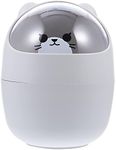 Mini Trash Can Cute Desktop Mini Trash Bin with Lid for Desk Car Bedroom Car Bedroom Kitchen Bathroom Grey