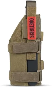 OneTigris Gun Holster Right Handed Nylon Pistol Holster for Most Compact Medium Full Size Pistol 1911 Glock17/19/20/21/45 M&P Shield 9mm with Under Barrel Attachment
