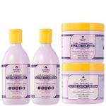 Nature Spell Curl Enhancing Set for Curly Hair, Salt Free Shampoo & Conditioner, Hair Mask & Leave-In Cream, Sulfate & Paraben Free, Suitable for All Curl Types, Colour Safe, Vegan, Pack of 4