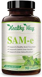 Healthy Way Pure SAM-e 400mg Supplement (Non-GMO) - 90 Capsules Sam-e (S-Adenosyl Methionine) to Support Mood, Joint Health, and Brain Function Non GMO USA Made