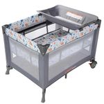 LIVINGbasics Portable Baby Playard and Changing Table, Foldable Playard Suitable for Home/Travel/Outdoor