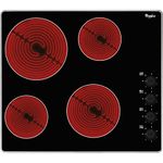 Whirlpool AKM609IX Built-in Electric Hob, 60cm wide, 4 cooking zones, Black
