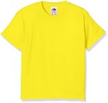 Fruit of the Loom boys' t-shirt. - Yellow - 128 cm