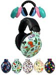 ZIPZ Baby & Toddler Earmuffs – Innovative Design – Change Colors with Magnetic Shells – Hearing Protection Headphones 0-4 yrs (Dinos)