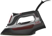 CHI Steam Iron for Clothes with Electronic Temperature Control, Titanium Infused Ceramic Soleplate, 1700 Watts, XL 10' Cor...