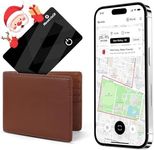Wallet Tracker Card, Wallet Finder, Slim Tracker Works with Find My (iOS only), Item Locator for Wallet, Suitcase, ID Card, Luggage Tag, Find My Wallet IP68 Waterproof, Black 1 Pack