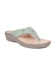 Scholl Women's MELISSA Fashion Slippers (6747005_LIGHT GREEN_6 UK)