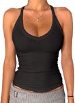 Danysu V Neck Racerback Tank Top fo