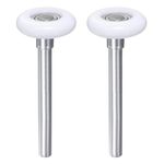 uxcell 2pcs Garage Door Rollers, 2" Nylon Roller for 2" Garage Track, 4.25" Stem, 11 Balls Sealed Bearing, for Commercial and Residential Garage Doors, White