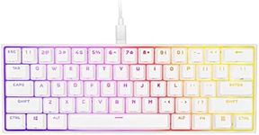 CORSAIR K65 RGB Mini 60% Mechanical Gaming Keyboard-Customizable Per-Key RGB Backlighting-Cherry MX Speed Mechanical Keyswitches-Detachable USB Type-C Cable-White