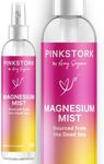 Pink Stork Magnesium Mist: Topical Magnesium Spray, Hormone Balance - Morning Sickness & Nausea Relief - Stress Relief & Energy Support, Ease Muscle Cramps - from The Dead Sea, Women-Owned, 4oz Spray