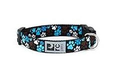 RC Pets 1 Inch Adjustable Dog Clip Collar, Medium, Pitter Patter Chocolate