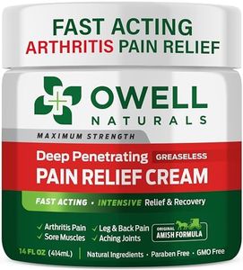 OWELL Naturals Arthritis Pain Relief Cream, Fast-Acting, Deep Penetrating Joint & Muscle | Non-Greasy Formula for Back, Knee, Feet, Hand, Legs, Shoulder | Natural Ingredients, 14 oz