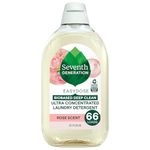 Seventh Generation EasyDose Laundry Detergent, Ultra Concentrated: 66 Loads, Rose Scent, 23.1 Fl Oz