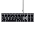 Satechi Slim W3 Wired Backlit Keyboard with Numeric Keypad – Illuminated Keys & USB-C Connection – for M2/ M1 MacBook Pro/Air, M2/ M1 iPad Pro/Air, M2 Mac Mini, iMac M1