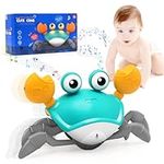 OSLINE Toys for 1 2 3 Year Old Boy Girl Gifts,Baby Sensory Toys 6-12-18 Months,Interactive Crawling Crab Baby Tummy Time Toys,Musical Toys for Toddlers 1-3 Boy,Kids Toys Age 1