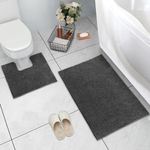 LINENOVA 2-Piece Chenille Bathroom 