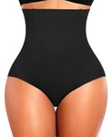 Shapewear Tummy Control Underwear Women High Waisted Body Shaper Panties Seamless Waist Trainer Shaping Panty (#01 Black (with Bones),X-Large)