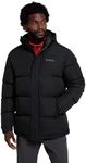 Mountain Warehouse Snow Mens Winter Jacket - Water Resistant Raincoat Black Small