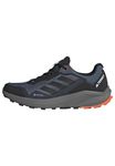 adidas Men's Terrex Rider Gore-TEX Trail Running Shoes, Steel/Core Black/Impact Orange, 11.5 UK