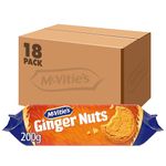 McVitie's Ginger Nuts Biscuits, Spicy Ginger Crunch, 200 g (Pack of 18)