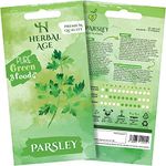 HERBAL AGE Parsley Seeds Plants, Grow Your Own Herb Garden Kit, ~900 Seed Box, Salad Herbs Seeds for Planting UK, Veg Plant Gardening Gift for Men, Women, Kids, Seeds to Plant Outdoor & Indoor