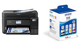 Epson EcoTank ET-4850 Print/Scan/Copy Wi-Fi Printer, Black with Additional Ink Multipack