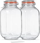 1 Gallon Square Glass Storage Jars 