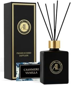 Reed Diffuser-Cashmere Vanilla Reed Diffusers for Home-5 oz.Oil Diffuser Sticks - Bathroom Diffuser Set-Scent Diffusers for Home- Oil Diffuser Reeds,-Scent Sticks in Oil-Office Smell Good Stuff