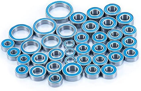 MORLORDY 39Pcs RC Metal Ball Bearings with Rubber Ring Axle Bearing Set for 1/10 Scale RC Crawler Car TRX4 2021 Bronco Upgrades Parts Accessories