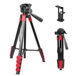 CAMBOFOTO Camera Tripod 68"/172cm Lightweight Tripod for Cell Phone Include Clip for ipad Mini Tripod with Carry Bag