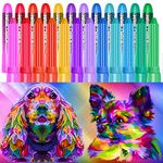 12 Colors Washable Pet Hair Dye Fur Paint for Dog Cat Horses Cattle Livestock Farm Animal ID Marking Painting