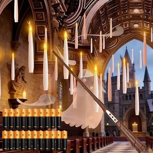 Floating Candles with Wand & 21 AAA Batteries Magic LED Flickering-20PCs
