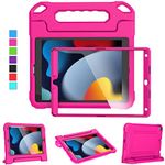 MOXOTEK Kids Case for iPad 9th/8th/7th Generation 10.2 Inch 2021/2020/2019, Case for iPad Air 3rd Gen/Pro 10.5 Inch, Durable Shockproof Cover with Screen Protector for iPad 10.2 & 10.5, Pink