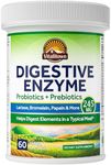 Vitalitown Digestive Enzyme | 3-in-1 Formula | Probiotics + Prebiotics | 60 Veg Caps | 245 mg | Seven Key Enzymes | Bromelain, Lactase | for Digestion | Vegan, Non-GMO