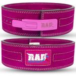 (Small, Pink) - RAD Weight Lifting Belts Powerlifting and Weightlifting Belt with Lever Buckle, 10mm