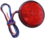 MASO 2x Rear Tail Brake Stop Light Red Universal Car Motorcycle Motorbike Round Reflector LED