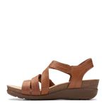 Clarks Women's Calenne Clara Wedge Sandal, Tan Combi, 6 UK