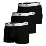 adidas Men's Multipack (3pk) und Active Flex Cotton Trunk Boxershort (6 Pack) Underwear, Black 2, L (Pack of 3)