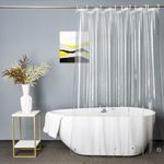 UFRIDAY Clear Shower Stall Curtain Liner 60 x 72inch, EVA Waterproof Weighted Clear Shower Liner with Magnets,Narrow Small Shower Curtain Liner 60 inch Wide for Bathroom or Window