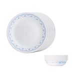 Corelle Livingware 12 Pc Basic/Mini/Starter Breakfast Set Versa Bowl - Morning Blue