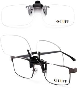 LUFF Clip On Occhiali da lettura e Flip Up -Luce blu che blocca gli occhiali d'ingrandimento, lenti d'ingrandimento lettori per uomini e donne (2.5X)