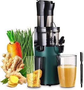 Electric Juicer Fruits Cold Press Squeezer Vegetable Processor Slow Masticating Juicer Machines 200W for Vegetables Celery Wheatgrass Watermelon Carrot Big Wide Chute 800ml Cup BPA-Free Easy to Clean