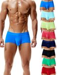 BEEMEN Low Rise Men's Ice Silk Microfibre Underwear Men's Briefs Boxer Briefs Trunk Briefs Made of Breathable Nylon Soft Thin Cool Underwear, 8 pack trunks, XL