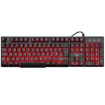 Rii Gaming Keyboard, RK100 Light Up Keyboard Mechanical Feeling Keyboard with 3 Single LED Backlit Color (Red/Purple/Blue)-UK Layout