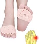 Teksha: Metatarsal Pads, Toe Separator, Gel Metatarsal Cushion Toe Separators, (4 PCS Nude), Forefoot Pads, Toe Spacers,Breathable & Soft Gel, Best for Diabetic Feet, Blisters, Forefoot Pain.