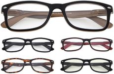 Eyekepper 5-Pack Classic Spring-Hinges Quality Reading Glasses Include Computer Readers +1.5