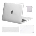 MOSISO Compatible with MacBook Pro 13 inch Case M2 2024, 2023, 2022-2016 A2338 M1 A2251 A2289 A2159 A1989 A1708 A1706, Plastic Hard Shell&Keyboard Cover&Screen Protector&Storage Bag, Clear