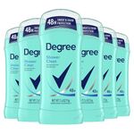 Degree Women Antiperspirant Deodorant Stick, Shower Clean 2.6 oz (Pack of 6)
