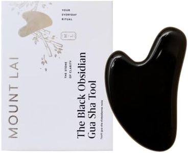 Mount Lai Black Obsidian Gua Sha Facial Tools – The Stone of Clarity – Face & Body Guasha Tools for Self-Care, Massager for Sculpting, Muscle Tension Relief & Puffiness Reduction